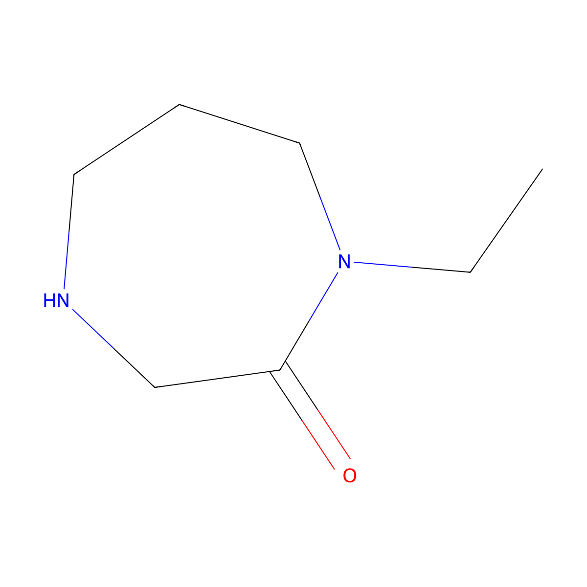 1-Ethyl-1,4-diazepan-2-one molecular structure, CAS 1543092-05-2