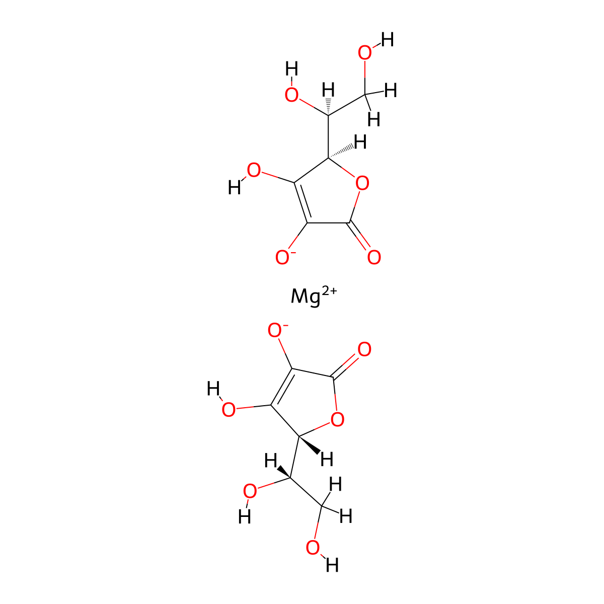 Magnesium Ascorbate molecular structure, CAS 15431-40-0