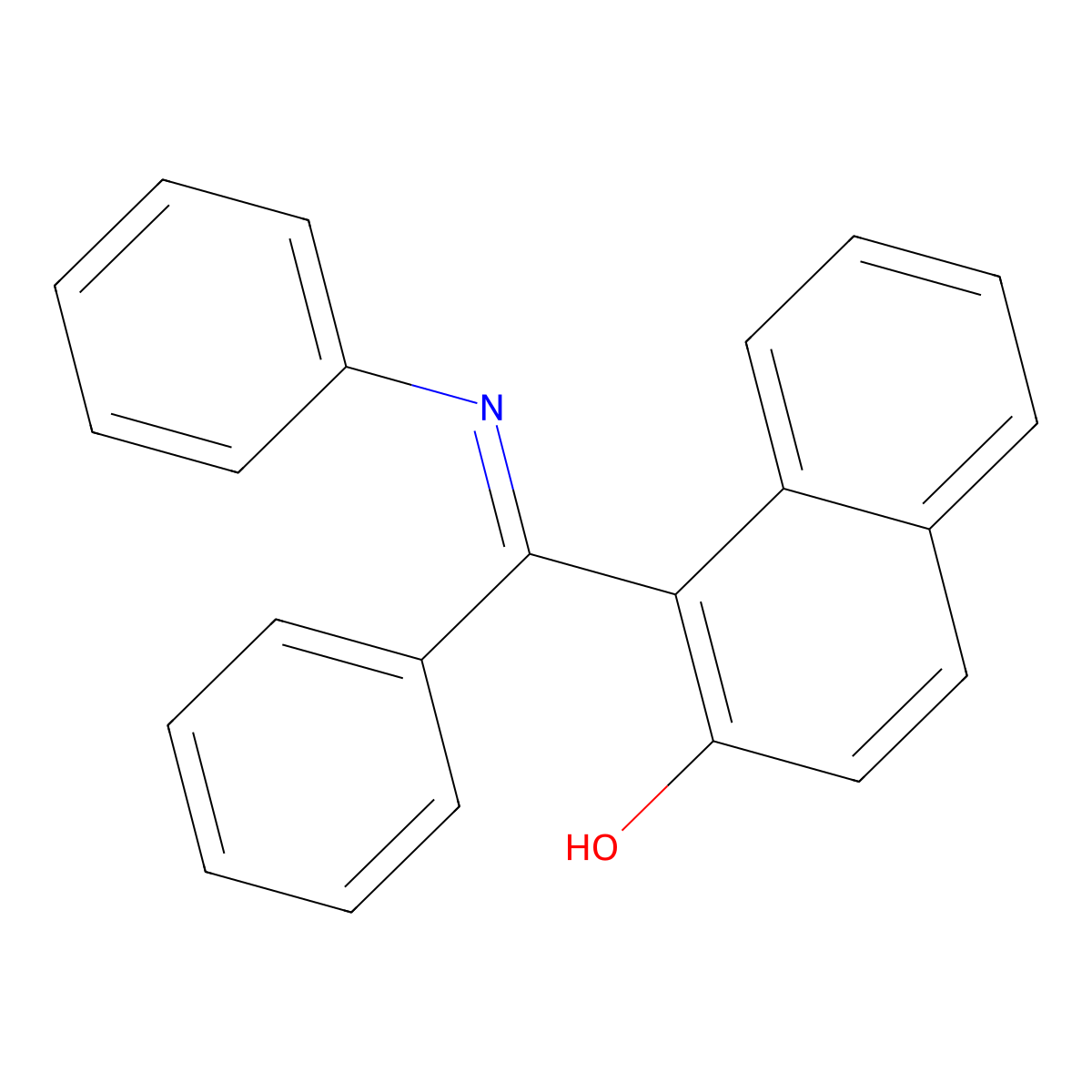 1-[(E)-Benzene-N-phenylcarboximidoyl]naphthalen-2-ol molecular structure, CAS 15431-97-7