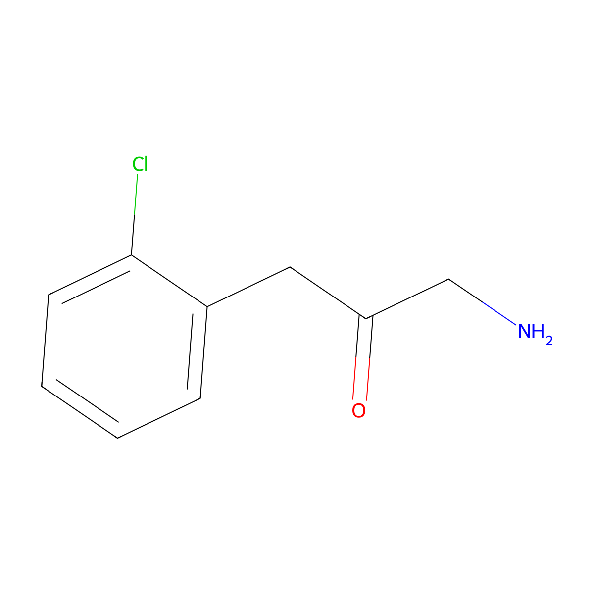 1-Amino-3-(2-chlorophenyl)propan-2-one molecular structure, CAS 1543108-47-9