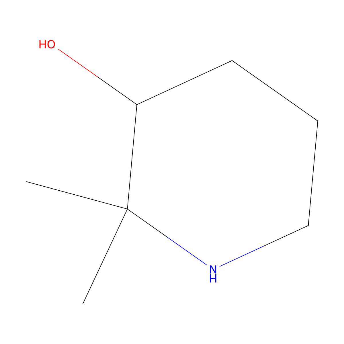 2,2-Dimethylpiperidin-3-ol molecular structure, CAS 1543108-78-6