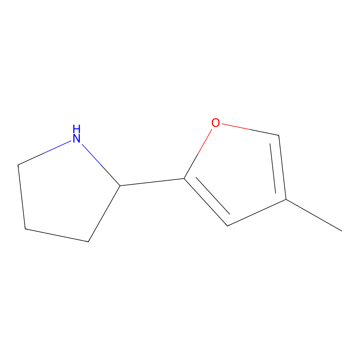 2-(4-Methylfuran-2-yl)pyrrolidine molecular structure, CAS 1543112-74-8