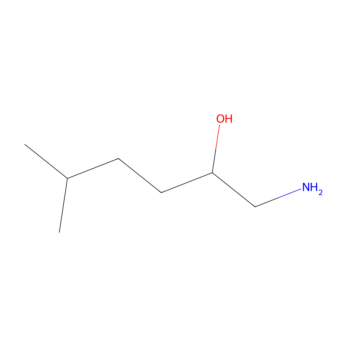 1-Amino-5-methylhexan-2-ol molecular structure, CAS 1543132-96-2