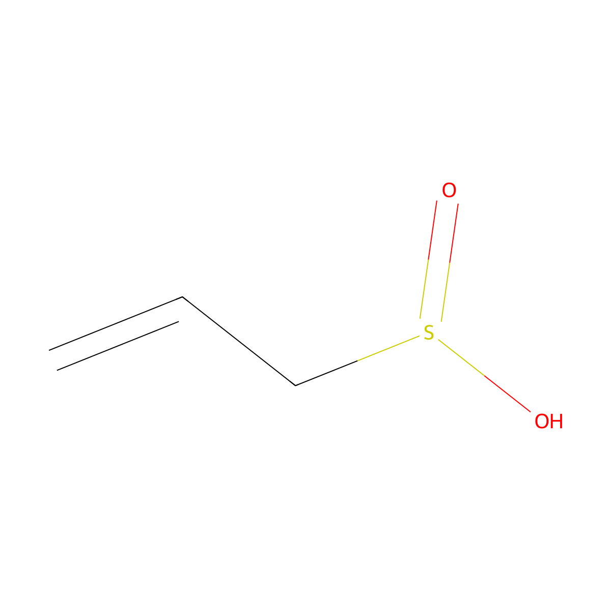 Prop-2-ene-1-sulfinic acid molecular structure, CAS 154318-11-3