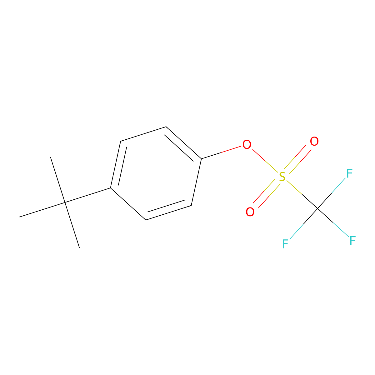 4-Tert-butylphenyl trifluoromethanesulfonate molecular structure, CAS 154318-75-9