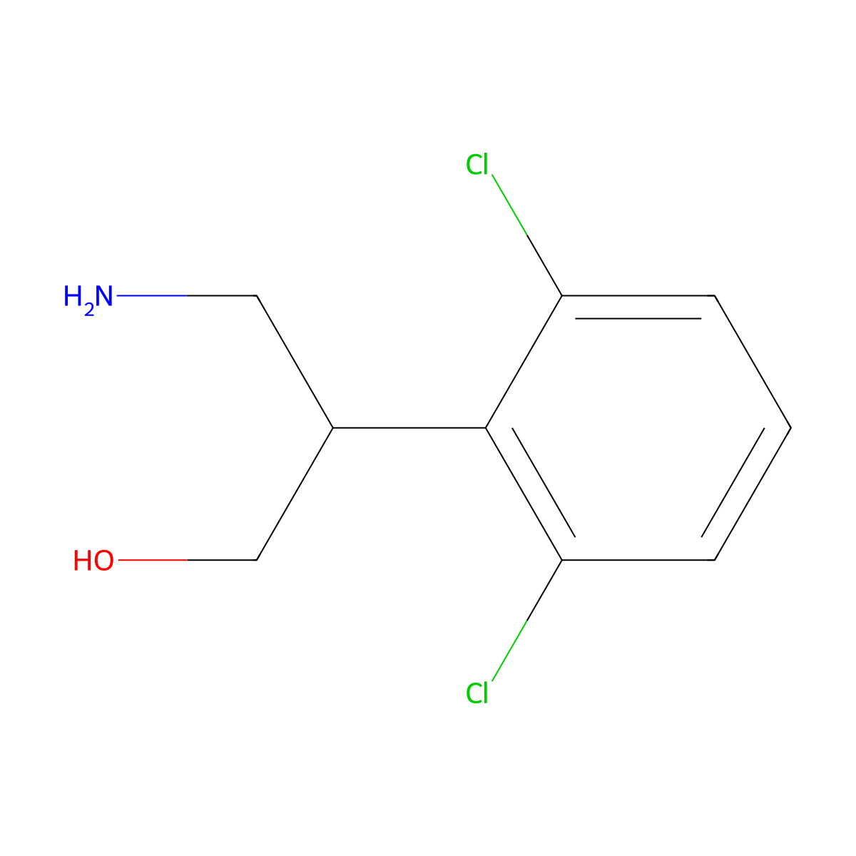 3-Amino-2-(2,6-dichlorophenyl)propan-1-ol molecular structure, CAS 1543189-42-9
