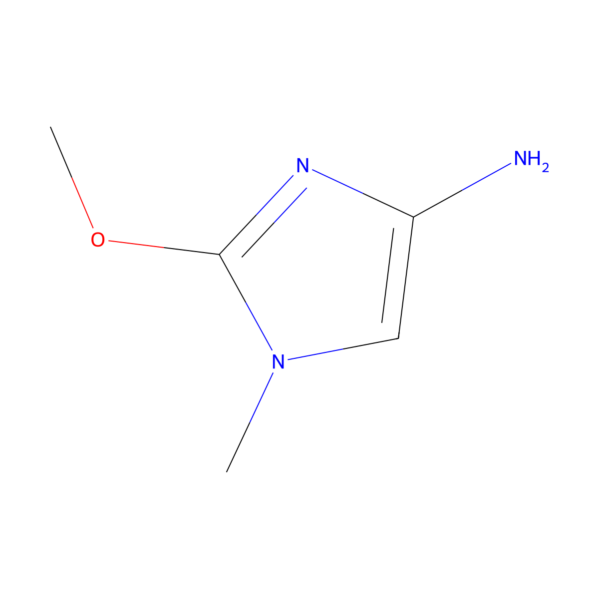 2-methoxy-1-methyl-1H-imidazol-4-amine molecular structure, CAS 1543194-30-4