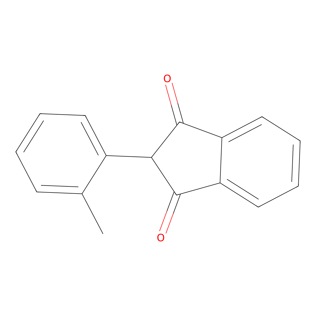 2-(2-methylphenyl)-1H-indene-1,3(2H)-dione molecular structure, CAS 15432-97-0