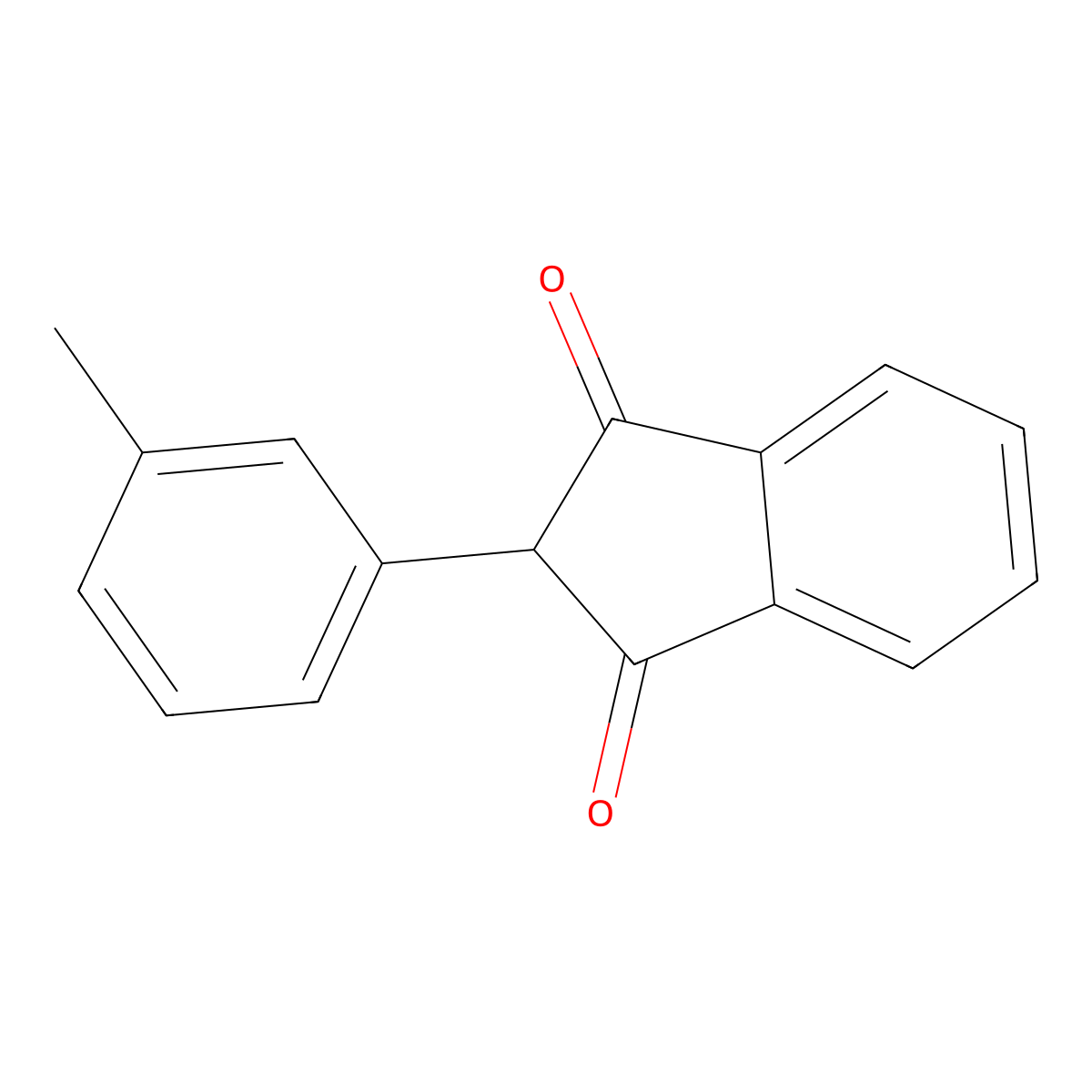 2-(3-Methylphenyl)-1h-indene-1,3(2h)-dione molecular structure, CAS 15432-98-1