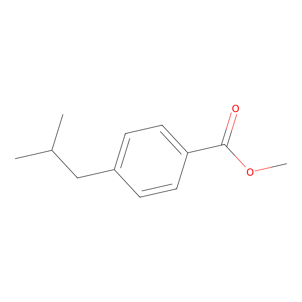 Methyl 4-isobutylbenzoate molecular structure, CAS 154320-56-6