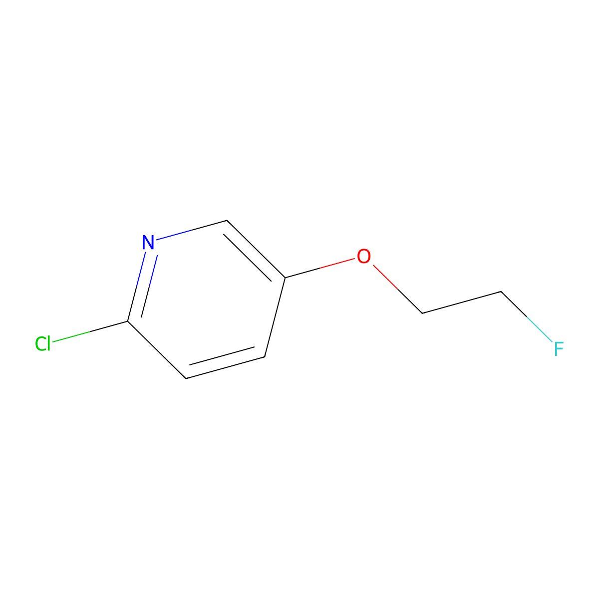 2-Chloro-5-(2-fluoroethoxy)pyridine molecular structure, CAS 1543200-73-2