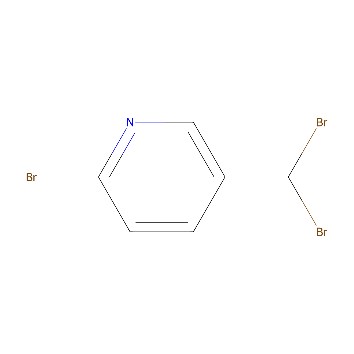 2-Bromo-5-(dibromomethyl)pyridine molecular structure, CAS 154321-32-1