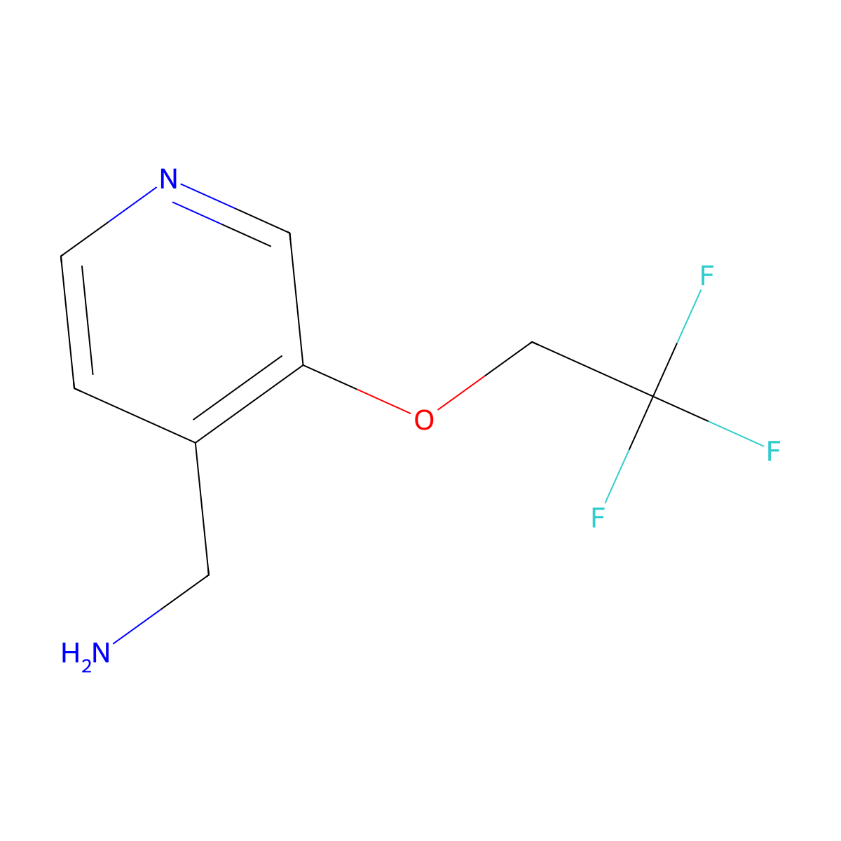 (3-(2,2,2-Trifluoroethoxy)pyridin-4-yl)methanamine molecular structure, CAS 1543222-76-9