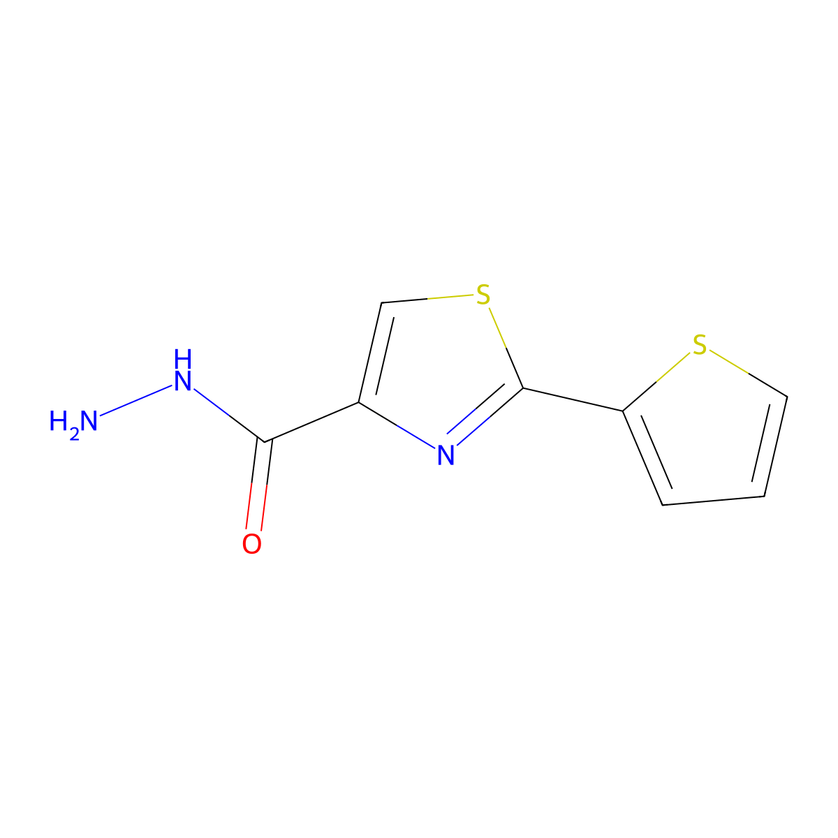 2-(2-Thienyl)-1,3-thiazole-4-carbohydrazide molecular structure, CAS 154323-99-6