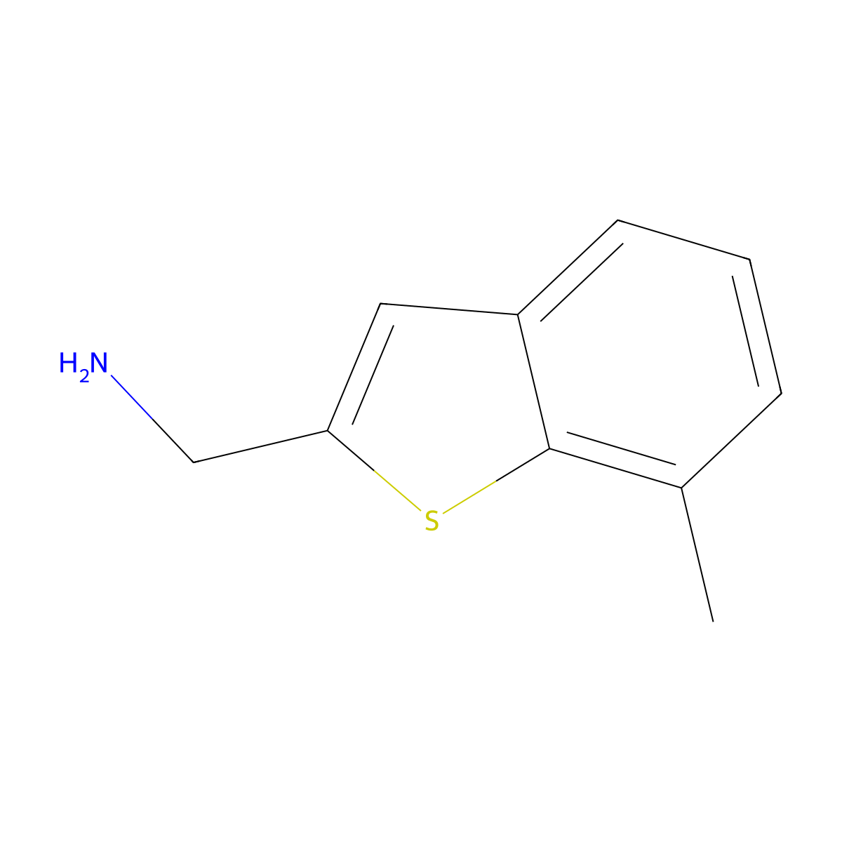 (7-Methyl-1-benzothiophen-2-yl)methanamine molecular structure, CAS 1543254-45-0