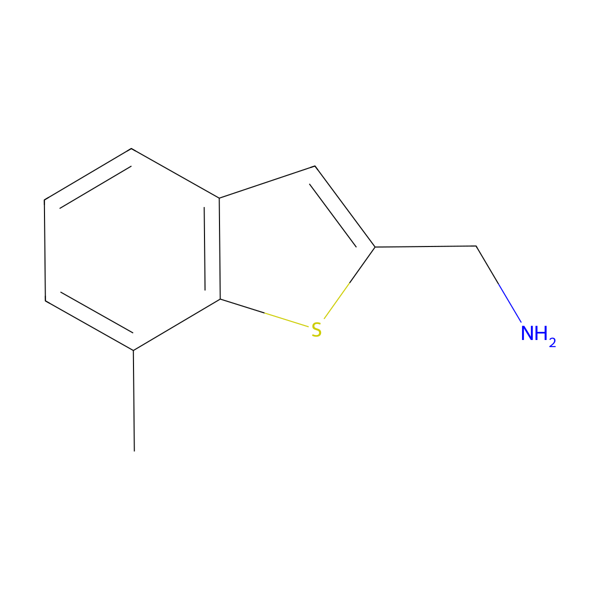(7-Methyl-1-benzothiophen-2-yl)methanamine molecular structure, CAS 1543254-45-0
