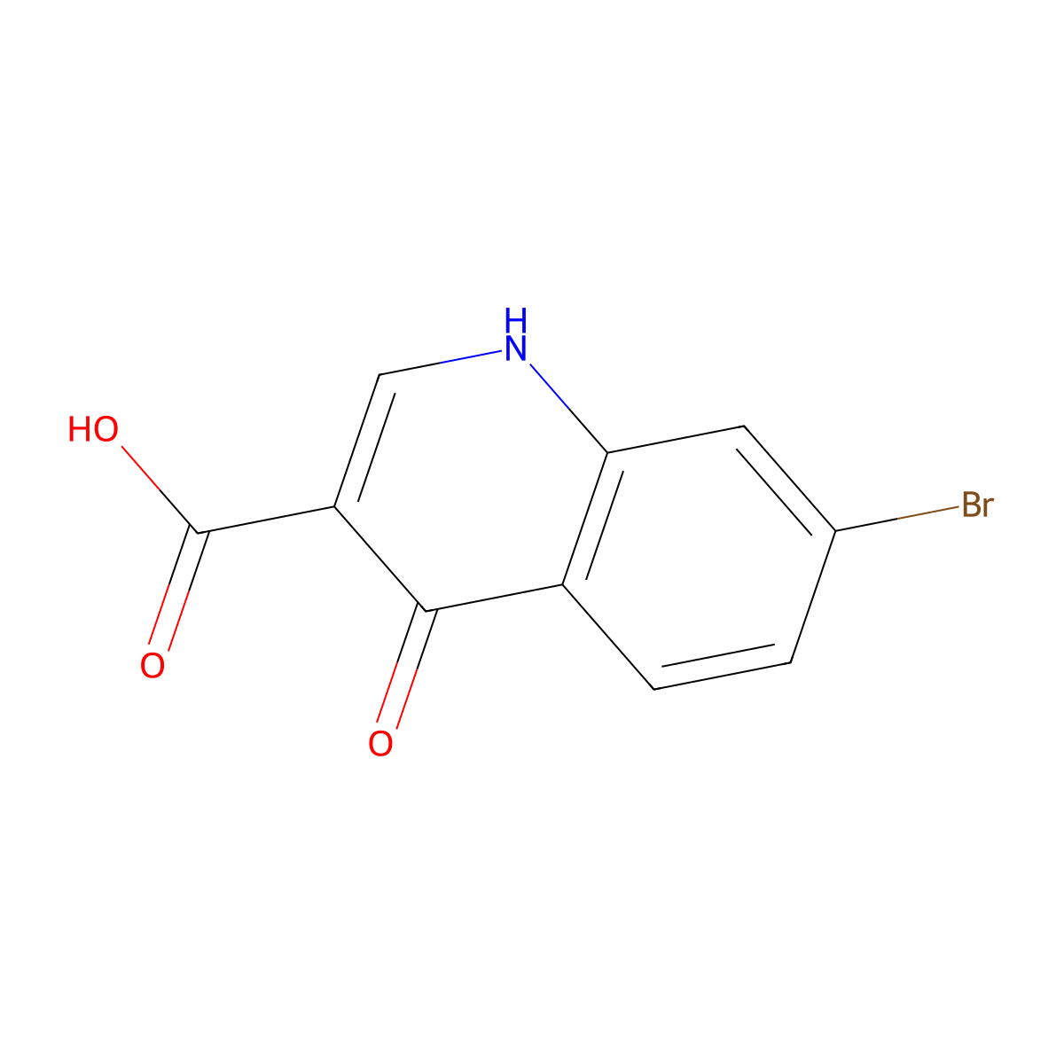 7-Bromo-4-hydroxyquinoline-3-carboxylic acid molecular structure, CAS 154326-11-1