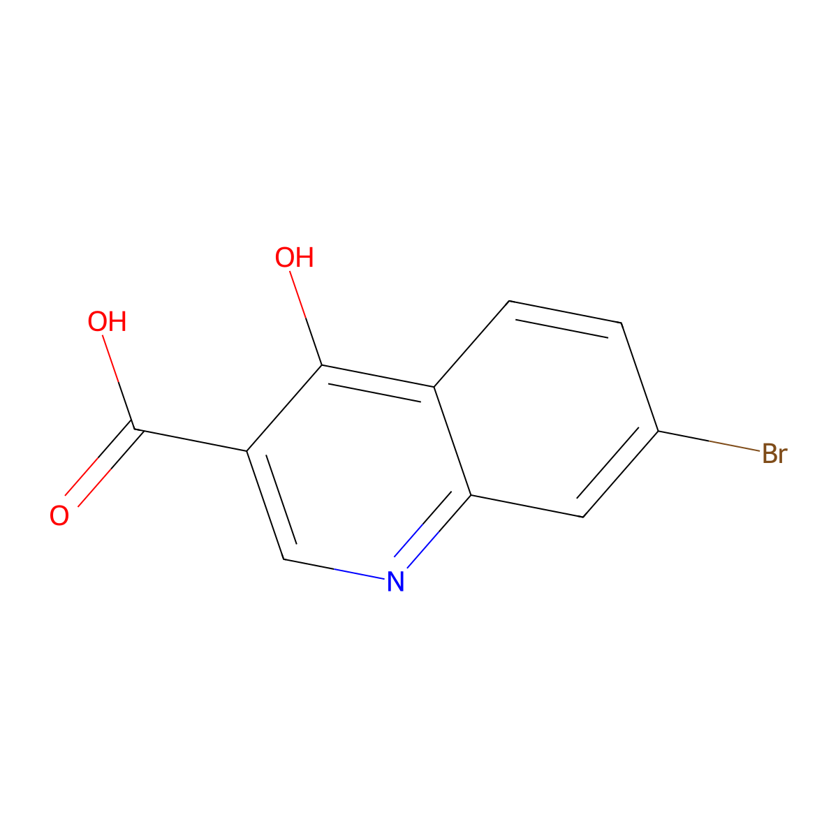 7-Bromo-4-hydroxyquinoline-3-carboxylic acid molecular structure, CAS 154326-11-1