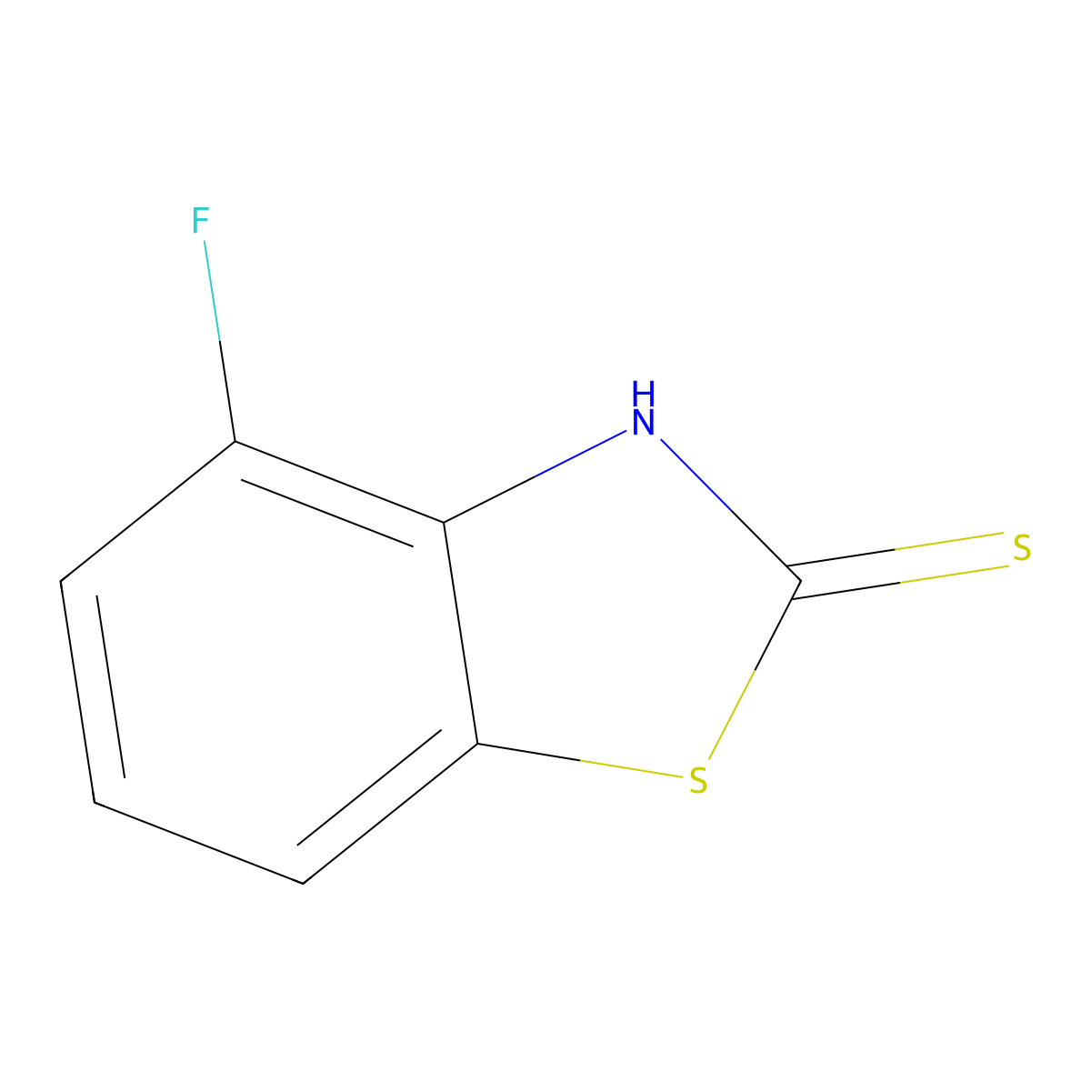 4-Fluorobenzo[d]thiazole-2(3H)-thione molecular structure, CAS 154327-24-9