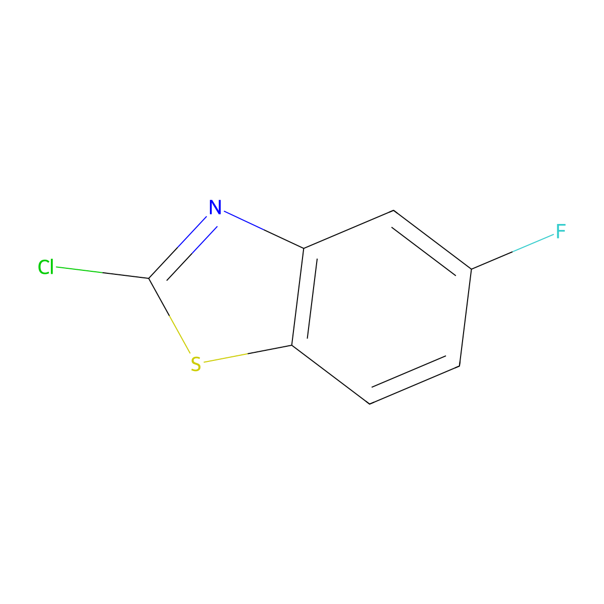 2-Chloro-5-fluoro-1,3-benzothiazole molecular structure, CAS 154327-27-2