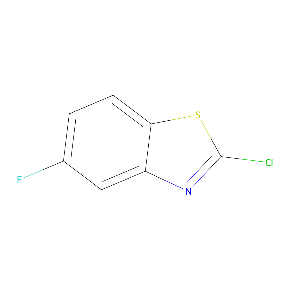 2-Chloro-5-fluoro-1,3-benzothiazole molecular structure, CAS 154327-27-2