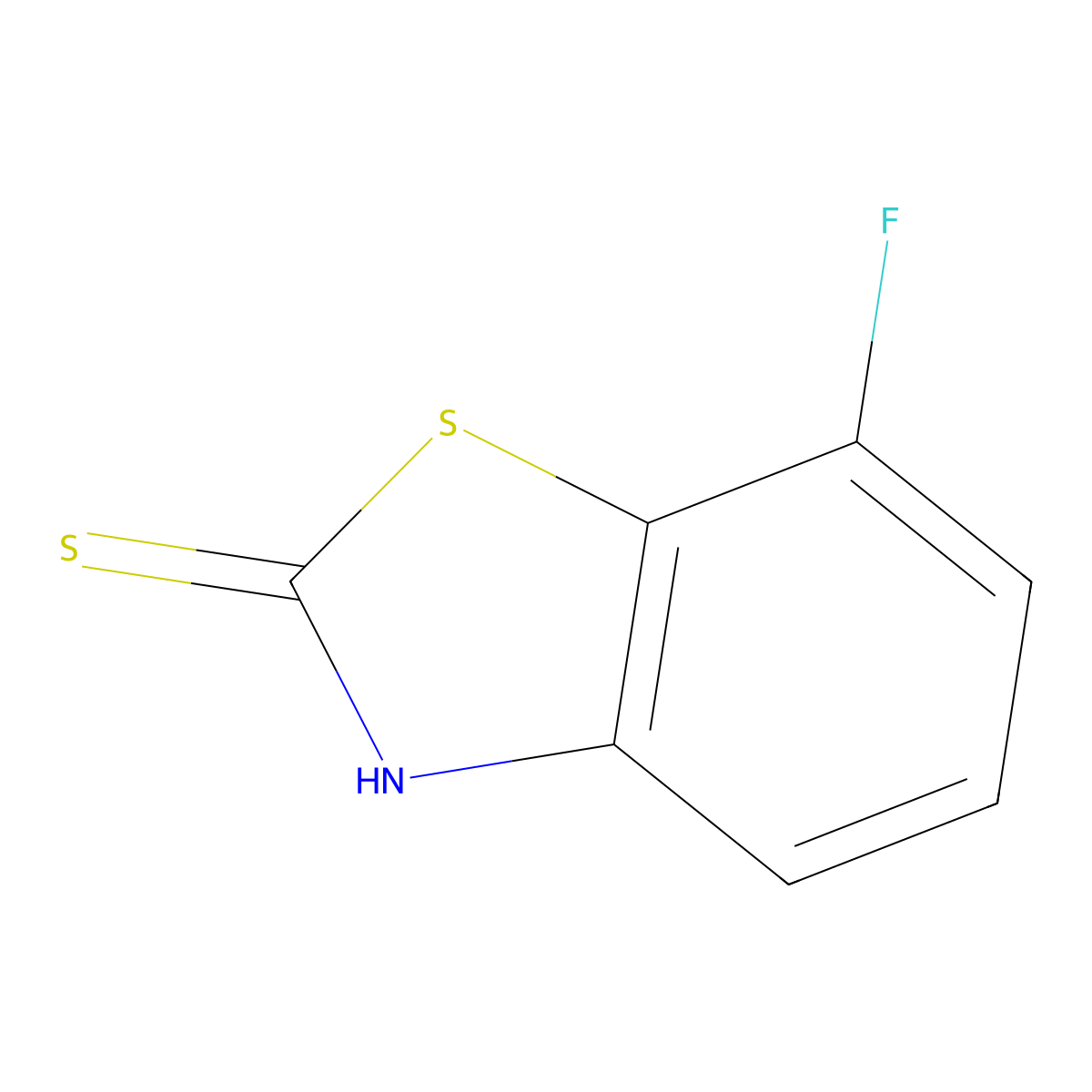 7-Fluoro-2(3H)-benzothiazolethione molecular structure, CAS 154327-29-4