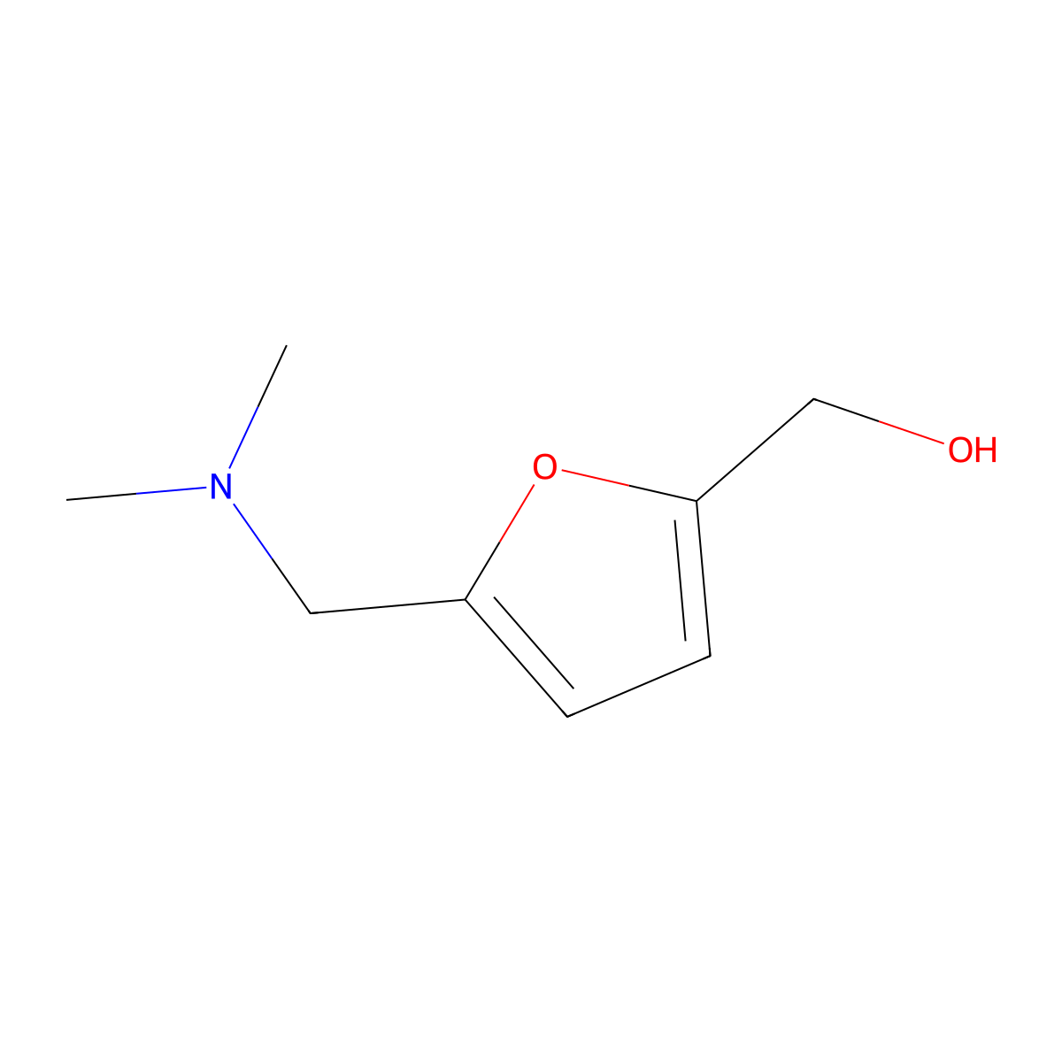 5-((Dimethylamino)methyl)-2-furanmethanol molecular structure, CAS 15433-79-1