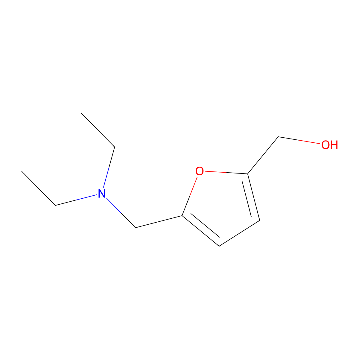 (5-((Diethylamino)methyl)furan-2-yl)methanol molecular structure, CAS 15433-80-4