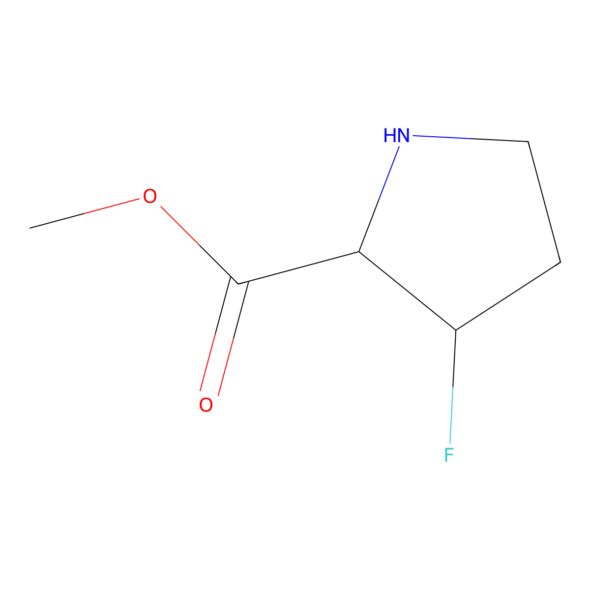 Methyl 3-fluoropyrrolidine-2-carboxylate molecular structure, CAS 1543329-31-2