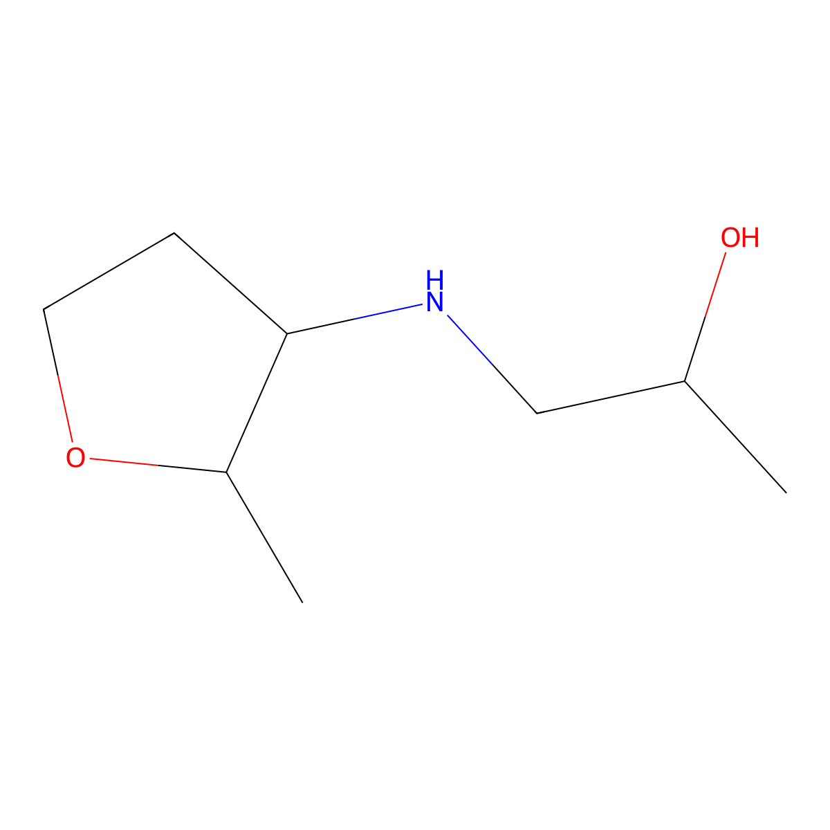1-[(2-Methyloxolan-3-yl)amino]propan-2-ol molecular structure, CAS 1543405-09-9