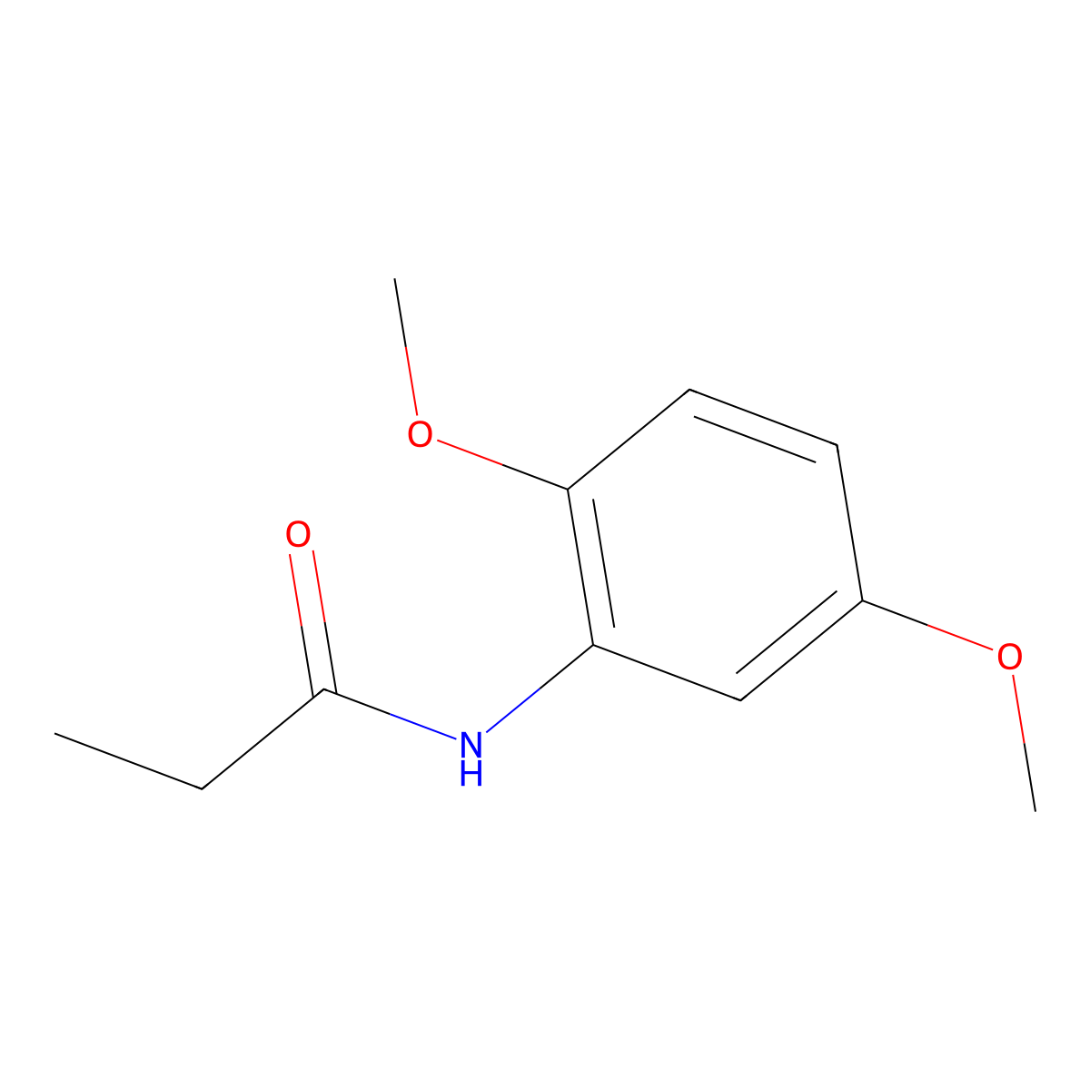 2',5'-Dimethoxypropionanilide molecular structure, CAS 154343-47-2