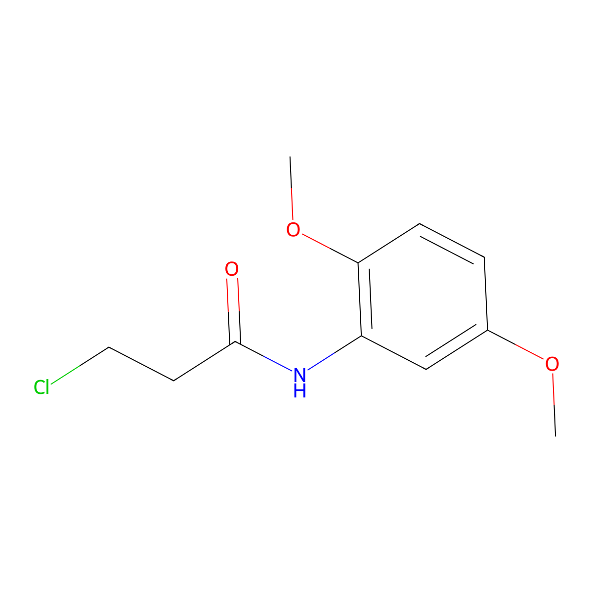 3-Chloro-n-(2,5-dimethoxyphenyl)propanamide molecular structure, CAS 154343-50-7