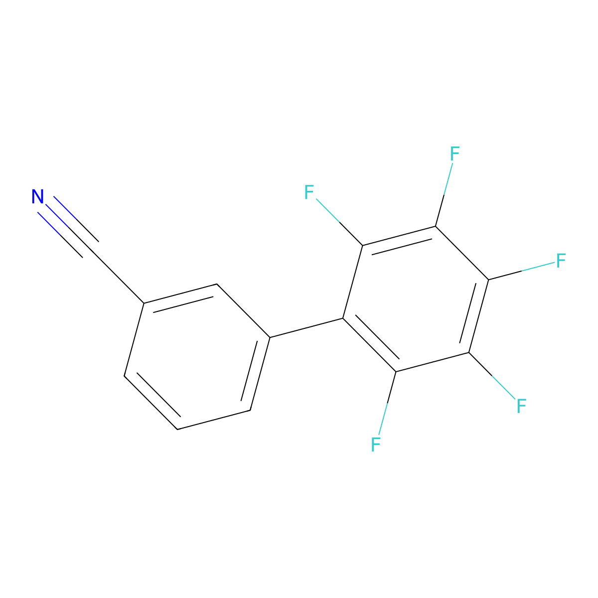 2',3',4',5',6'-Pentafluoro[1,1'-biphenyl]-3-carbonitrile molecular structure, CAS 154343-99-4