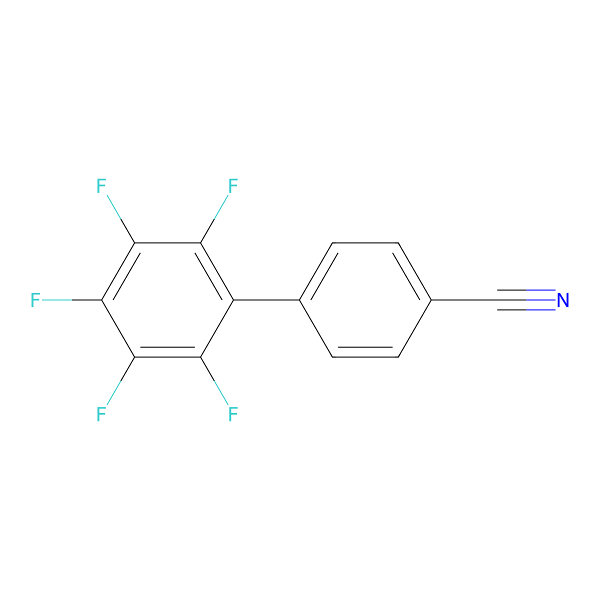 2',3',4',5',6'-Pentafluoro[1,1'-biphenyl]-4-carbonitrile molecular structure, CAS 154344-00-0