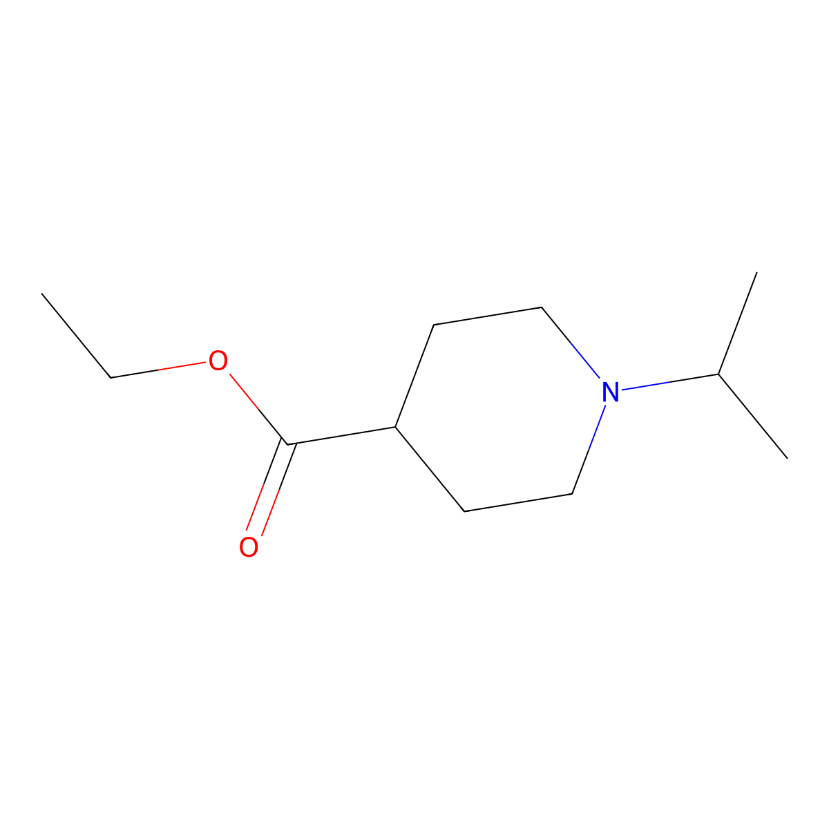 Ethyl 1-isopropylpiperidine-4-carboxylate molecular structure, CAS 154348-17-1