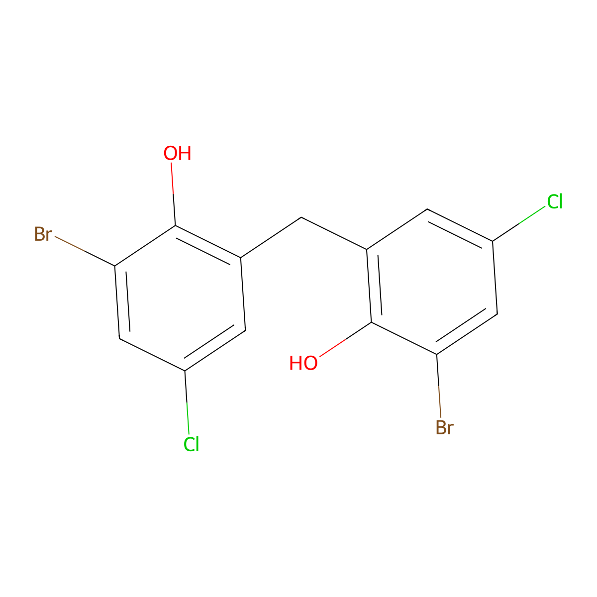 2,2'-Methylenebis(6-bromo-4-chlorophenol) molecular structure, CAS 15435-29-7