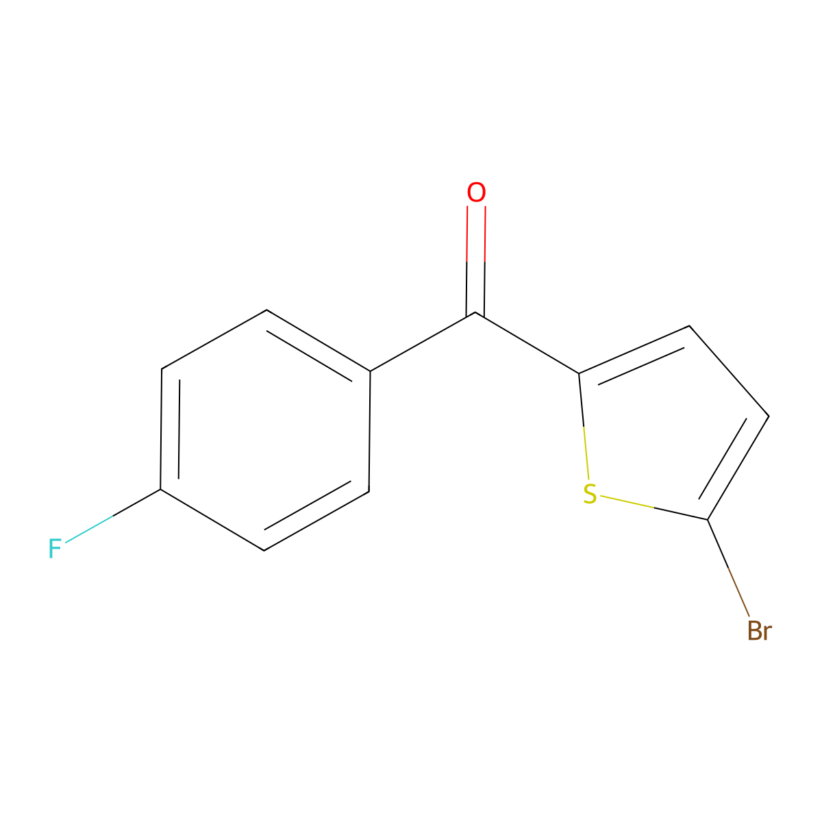 2-Bromo-5-(4-fluorophenylcarbonyl)thiophene molecular structure, CAS 154355-89-2