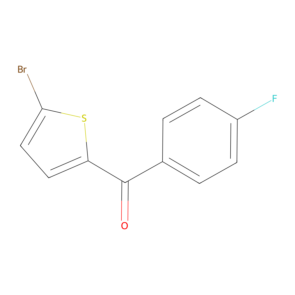 2-Bromo-5-(4-fluorophenylcarbonyl)thiophene molecular structure, CAS 154355-89-2
