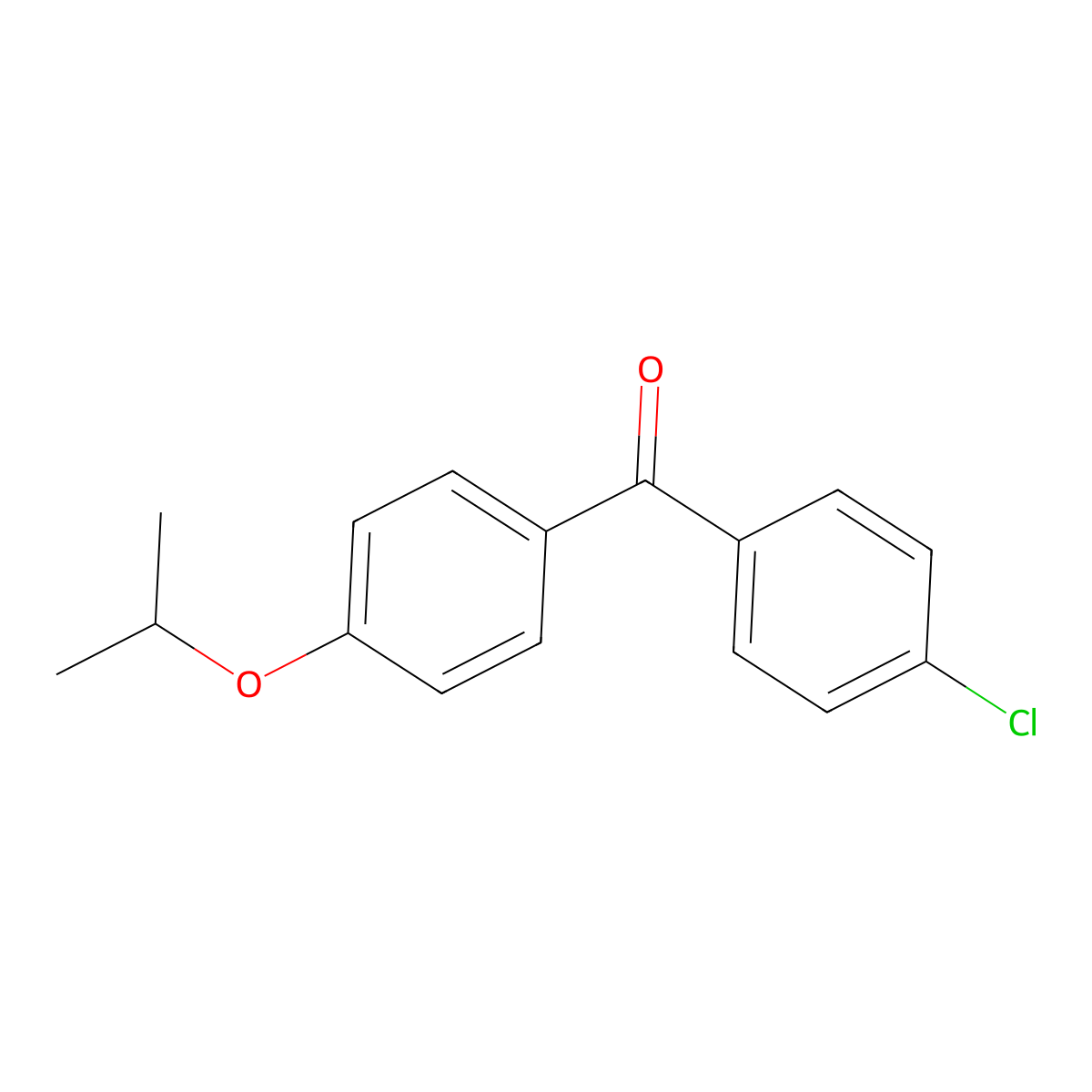 (4-Chlorophenyl)(4-(1-methylethoxy)phenyl)methanone molecular structure, CAS 154356-96-4