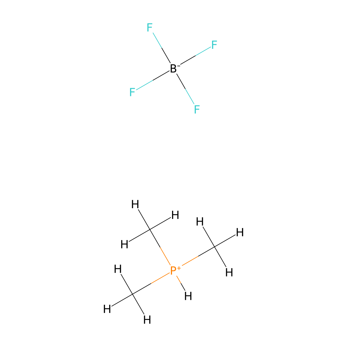 Trimethylphosphonium tetrafluoroborate molecular structure, CAS 154358-50-6