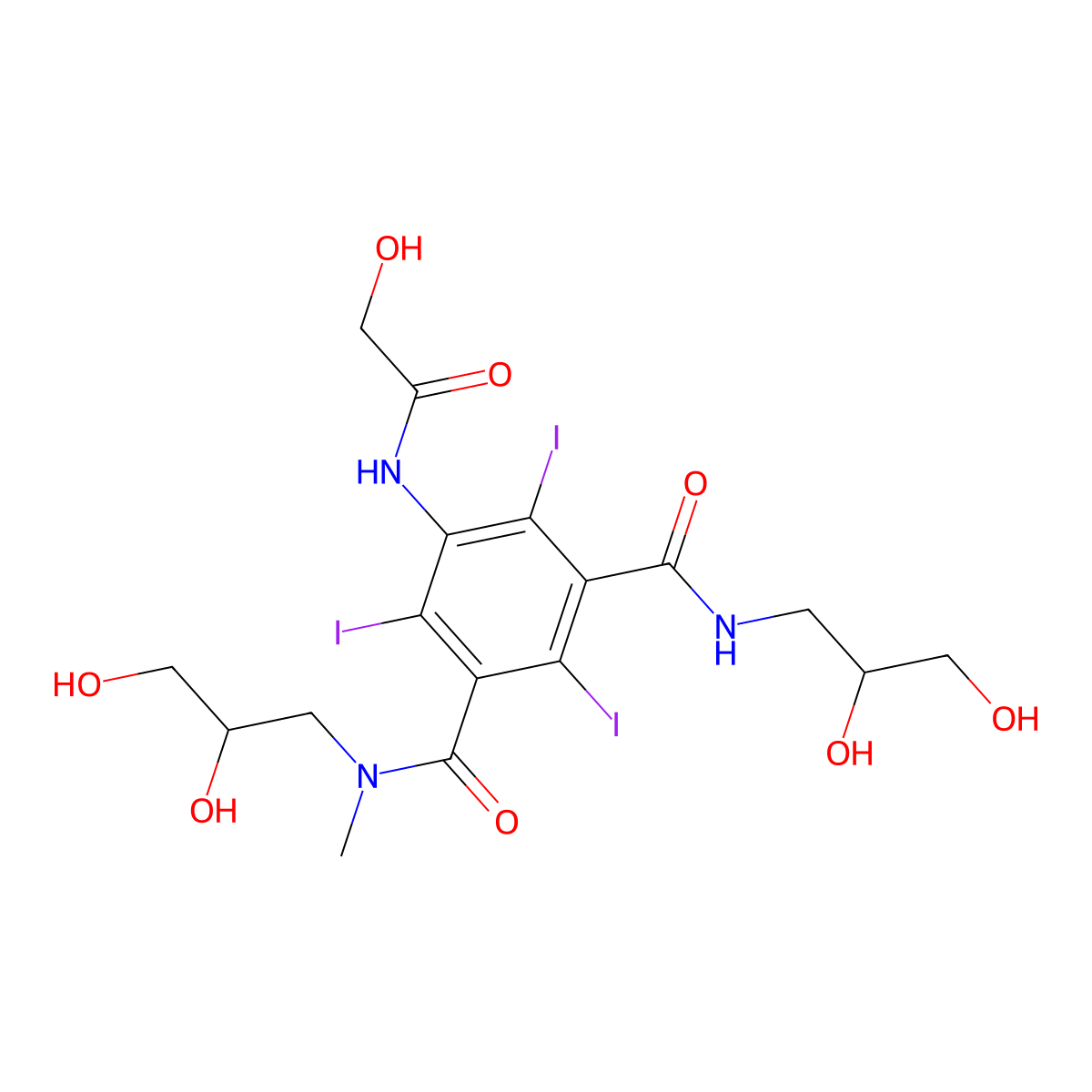 Iopromide EP Impurity C molecular structure, CAS 154361-52-1
