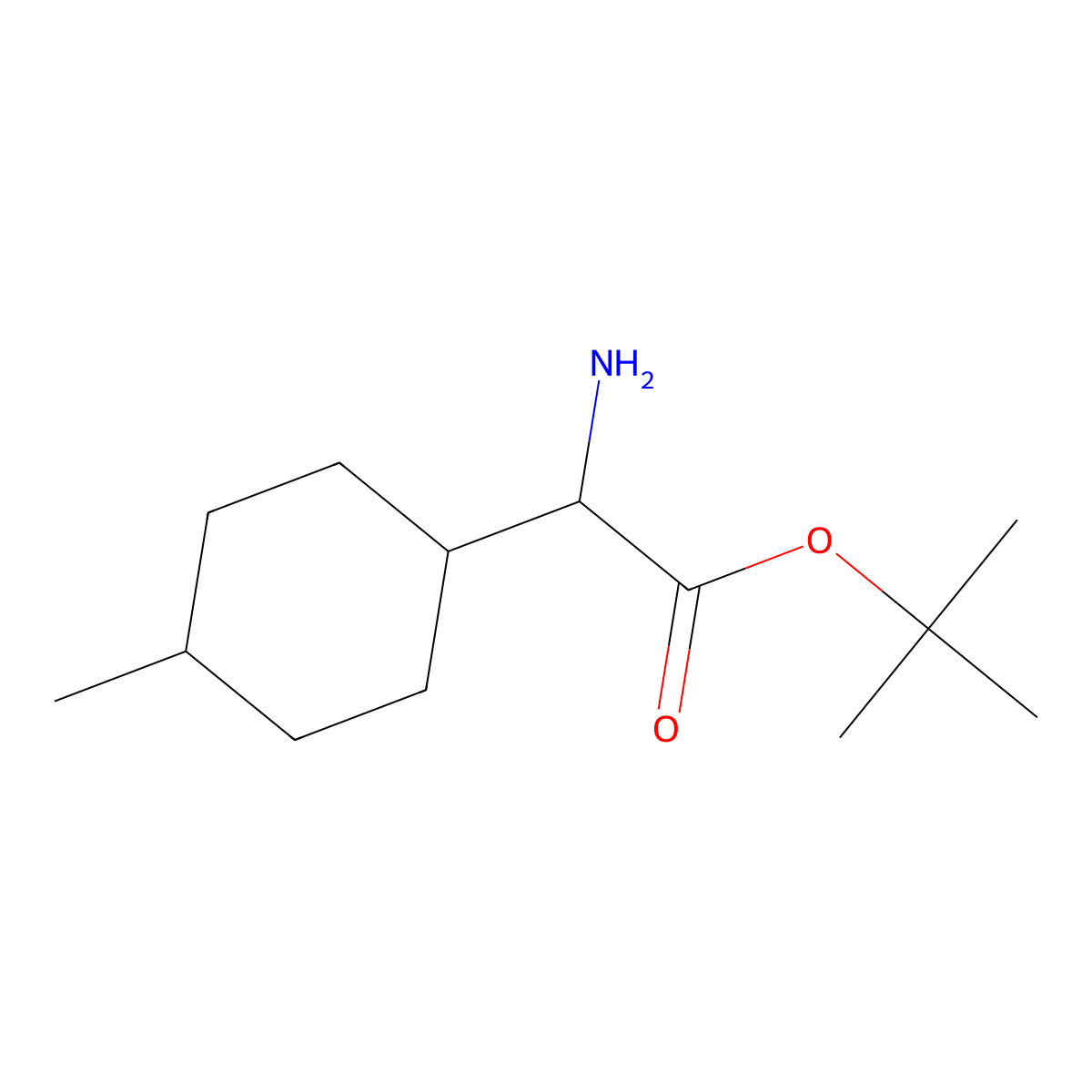 Tert-butyl 2-amino-2-(4-methylcyclohexyl)acetate molecular structure, CAS 1543650-50-5
