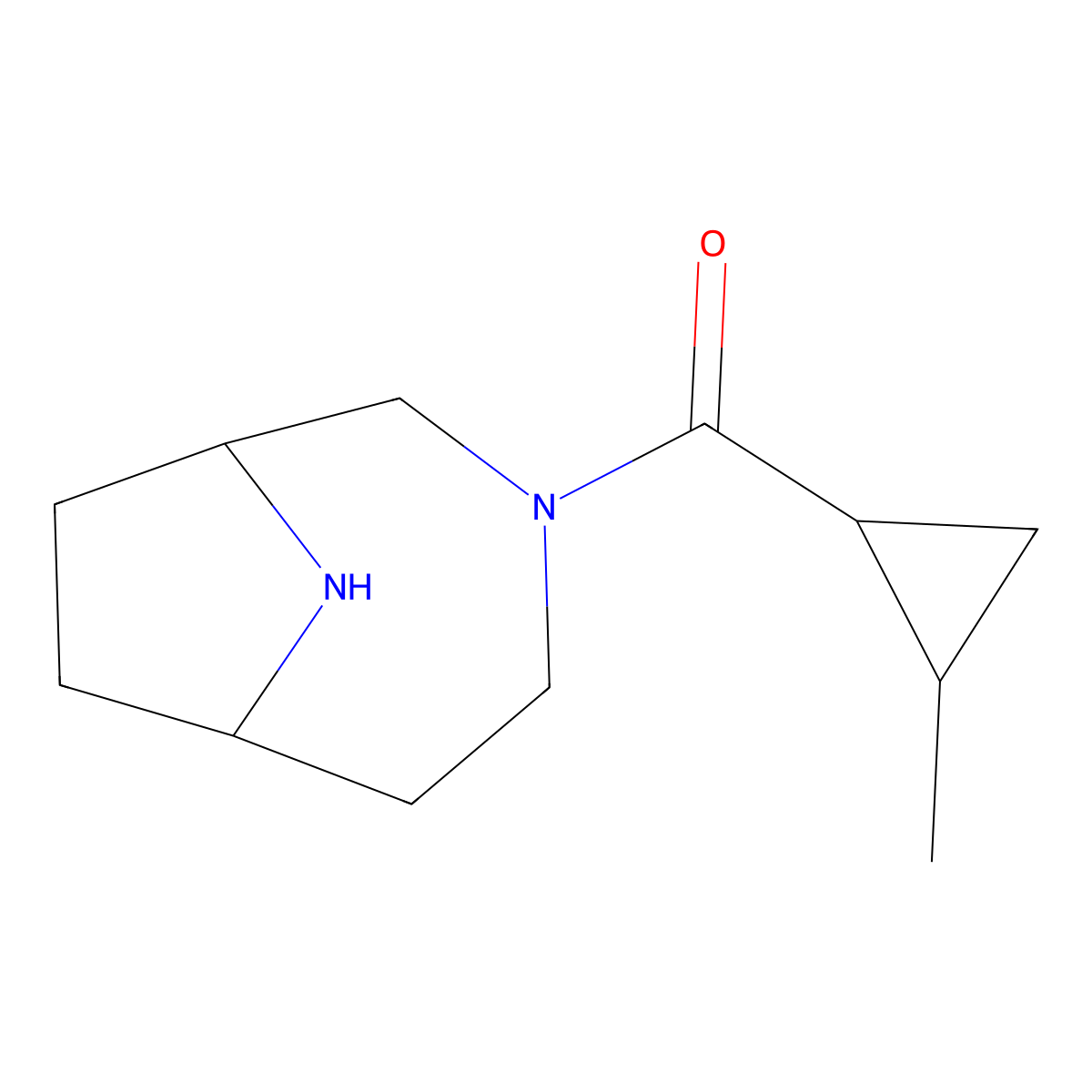 3,9-Diazabicyclo[4.2.1]nonan-3-yl(2-methylcyclopropyl)methanone molecular structure, CAS 1543651-40-6