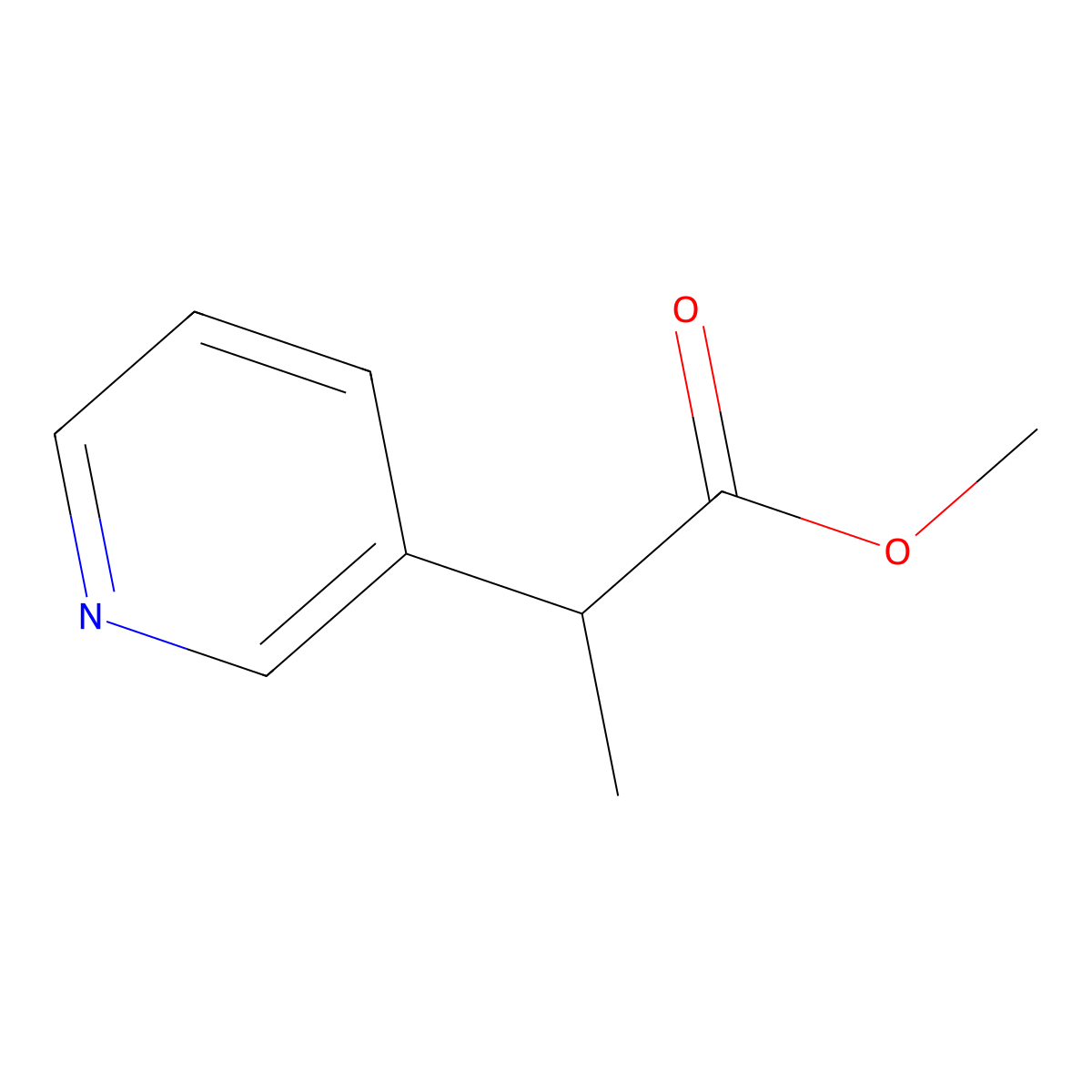 Methyl 2-(pyridin-3-yl)propanoate molecular structure, CAS 154369-12-7