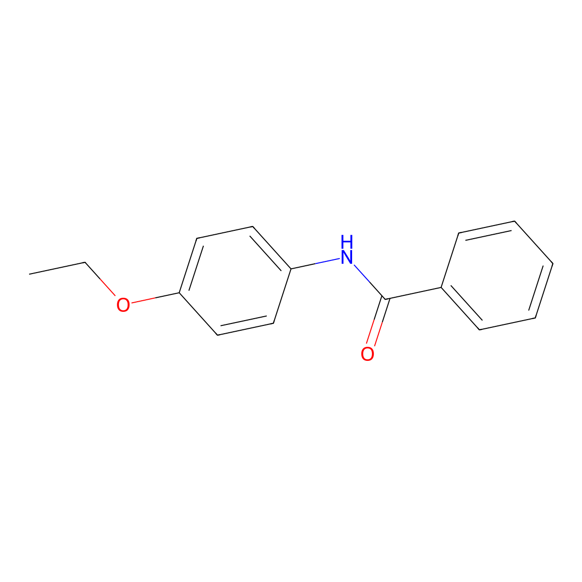 Benzamide, N-(4-ethoxyphenyl)- molecular structure, CAS 15437-14-6