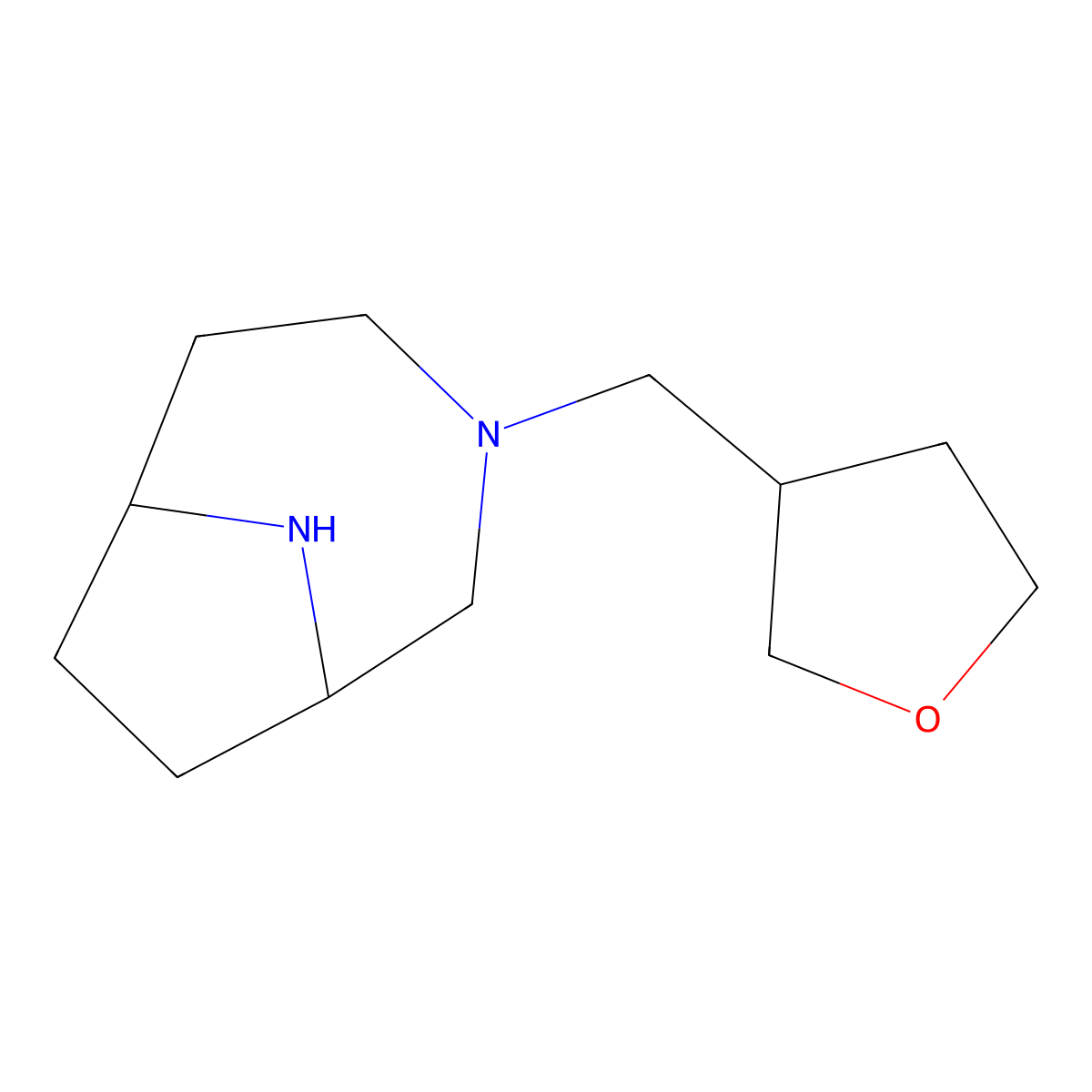 3-((Tetrahydrofuran-3-yl)methyl)-3,9-diazabicyclo[4.2.1]nonane molecular structure, CAS 1543728-20-6