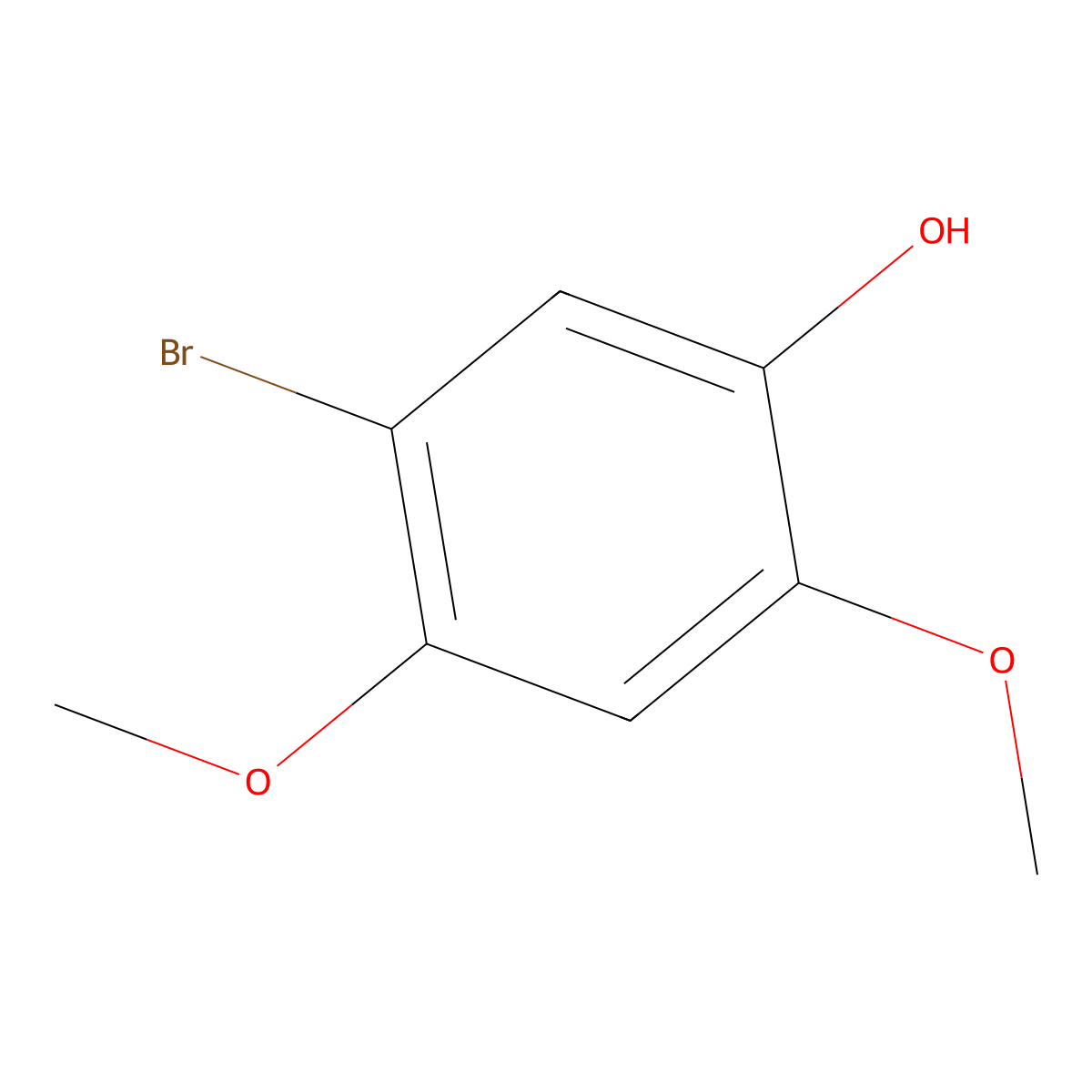 5-Bromo-2,4-dimethoxyphenol molecular structure, CAS 154377-22-7