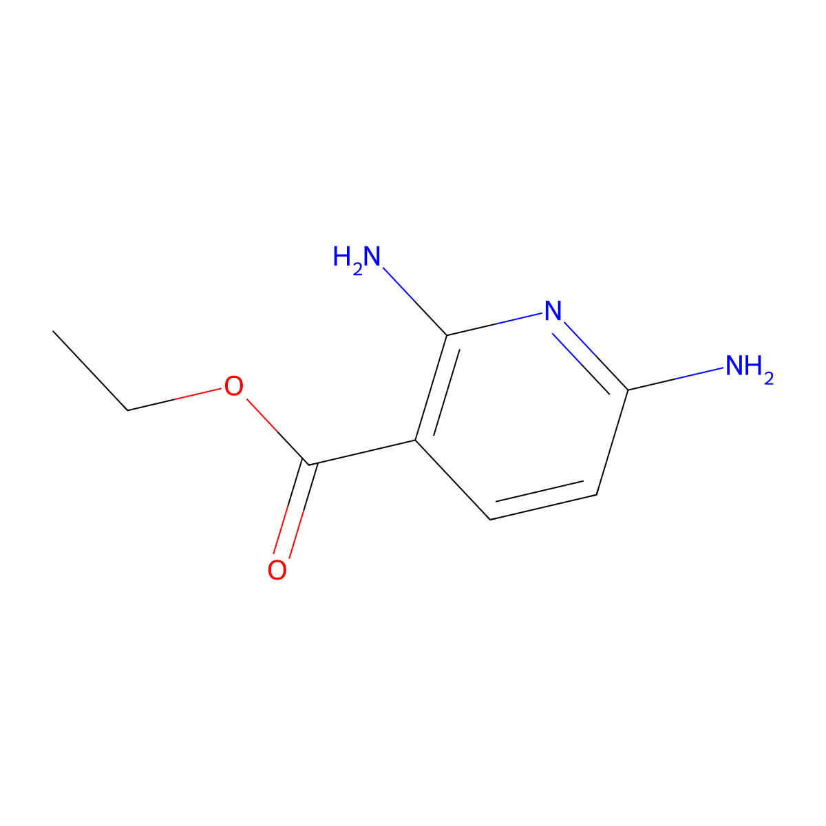 Ethyl 2,6-diaminonicotinate molecular structure, CAS 154378-58-2