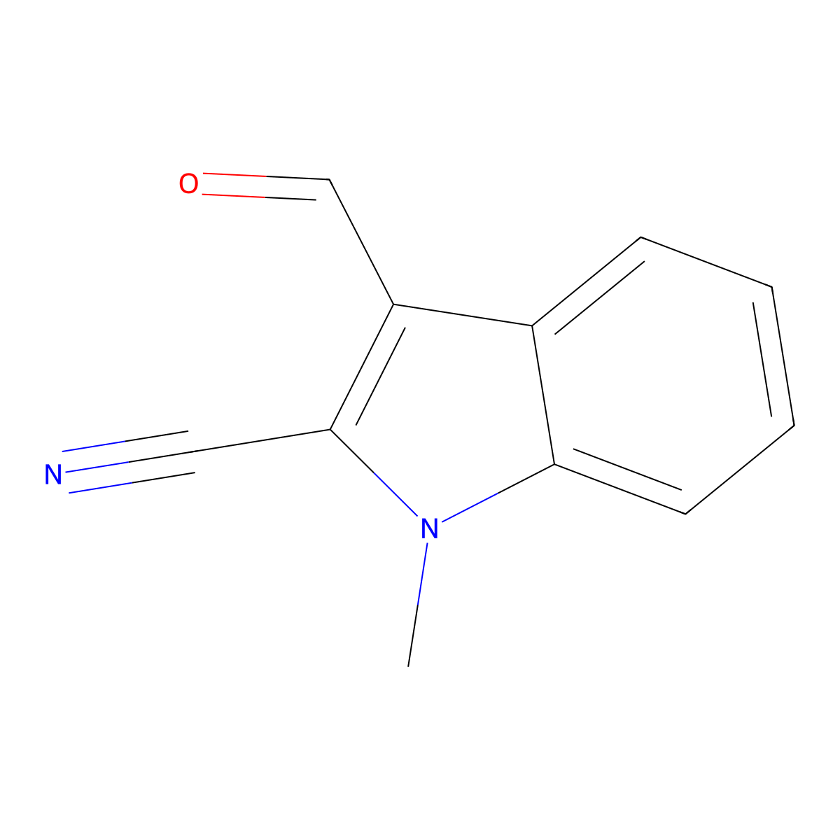 2-Cyano-1-methyl-1H-indole-3-carbaldehyde molecular structure, CAS 154379-85-8