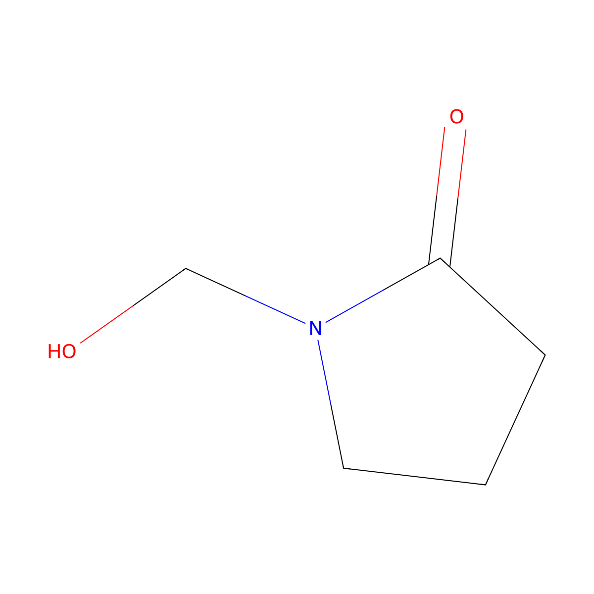 2-Pyrrolidinone, 1-(hydroxymethyl)- molecular structure, CAS 15438-71-8